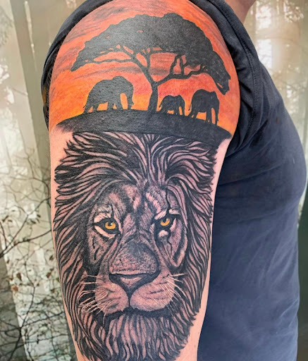 Explore small back tattoo ideas, creative tattoo ideas in Sumter, available at Broken Arrow Tattoo Studio