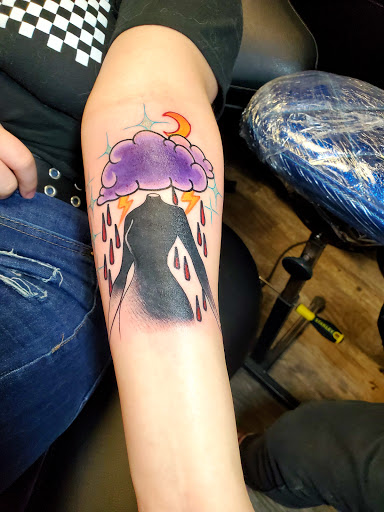 Explore men's inner bicep tattoo ideas, creative tattoo ideas in Springfield, available at To the nines tattoo