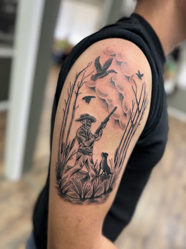 Explore waterfowl tattoo ideas, creative tattoo ideas in Vincennes, available at Silver Owl Tattoo