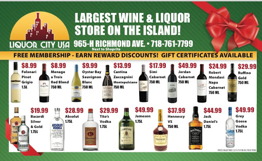 Liquor Store «Liquor City USA», reviews and photos, 965 Richmond Ave # F, Staten Island, NY 10314, USA