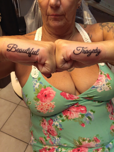 Explore leg tattoo idea, creative tattoo ideas in Bradenton, available at Memory Lane Tattoo Co.