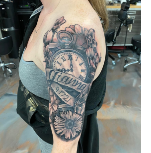 Explore c section scar tattoo ideas, creative tattoo ideas in Ocala, available at City On The Hill Tattoo