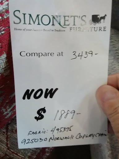 Furniture Store «Simonets Furniture», reviews and photos, 5745 Memorial Ave N, Stillwater, MN 55082, USA