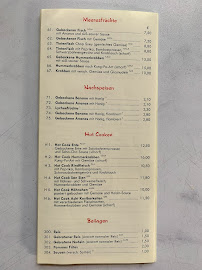 Carte du China Restaurant Shanghai à Bischofsheim in der Rhön