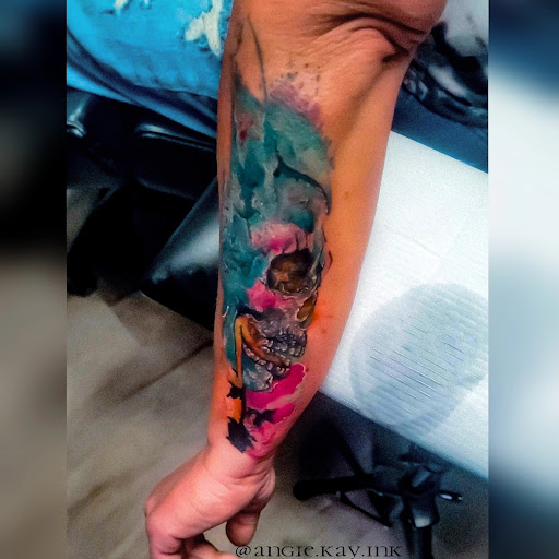 Explore april birthday tattoo ideas, creative tattoo ideas in Casper, available at Luna & Lotus Amethyst Ink Angie Kay