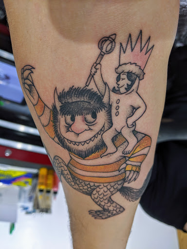 Explore infinity sign tattoo ideas, creative tattoo ideas in Durham, available at Dogstar Tattoo Company