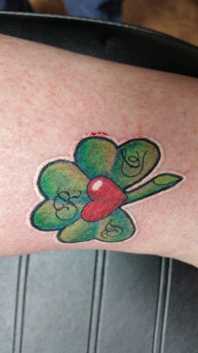 Explore leg tattoo idea, creative tattoo ideas in Rock Island, available at OTool Design Custom Tattoo