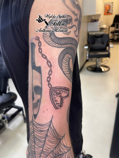 Explore forearm name tattoo ideas, creative tattoo ideas in San Diego, available at Wylde Sydes Tattoo & Body Piercing