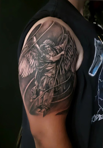Explore quarter sleeve tattoo ideas, creative tattoo ideas in Albany, available at Cold River Body Arts