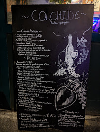 Menu / carte de Colchide à Paris