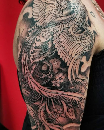 Explore tattoo ideas on back shoulder, creative tattoo ideas in Anchorage, available at SDITATTOO, LLC