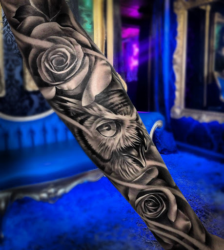 Explore pentagram tattoo ideas, creative tattoo ideas in Fairfield, available at Tattoo Magic Good Fortunes Tattoo Studio And Art Gallery