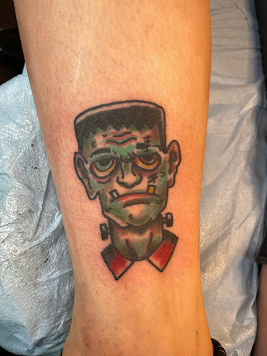Explore full arm tattoo ideas, creative tattoo ideas in Kansas City, available at Golden Stag Tattoo and Gallery