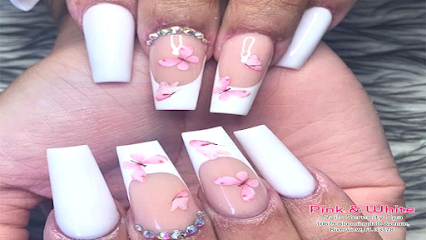 Pink & White Nails Serenity Spa
