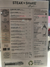 Restaurant de hamburgers Steak n' Shake Cannes Croisette à Cannes (la carte)