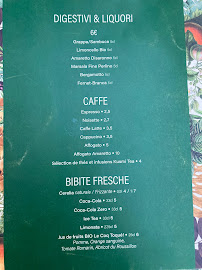 Restaurant italien ALIMENTO à Paris (la carte)