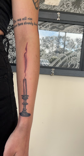 Explore ghostface tattoo ideas, creative tattoo ideas in Roselle, available at Garden Ave Tattoo