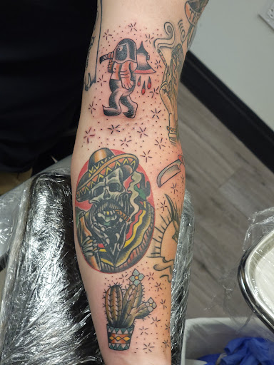 Explore snowmobile tattoo ideas, creative tattoo ideas in Charlotte, available at Tattoos by Jamison