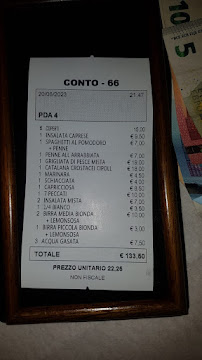 Menu / carte de La Rocca à Roncade