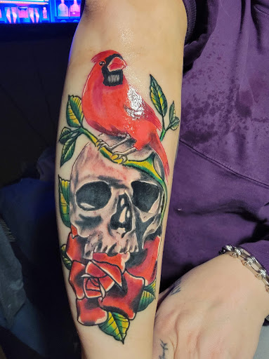 Explore tattoo sleeve skull ideas, creative tattoo ideas in Albany, available at Coast 2 Coast Body Art Studio