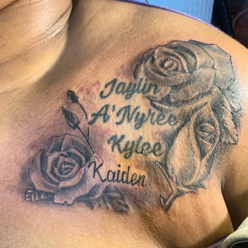 Explore tattoo ideas on the shoulder, creative tattoo ideas in Atlanta, available at Camp Creek Body Art & Laser