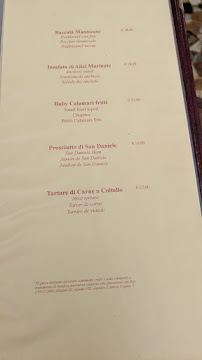Restaurant italien Antico Calice VE à Venice (la carte)