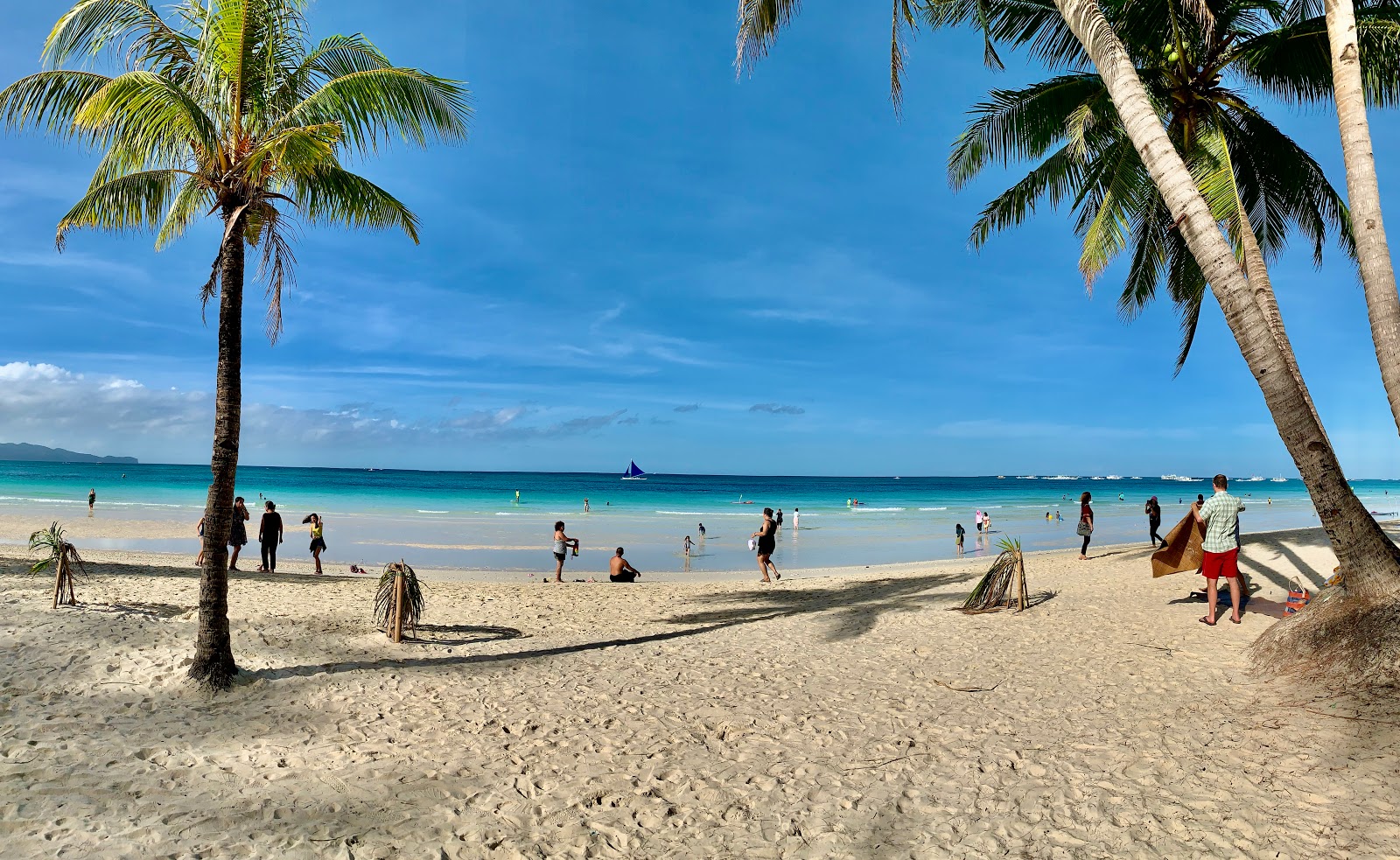 Foto af Hvid Strand med hvidt fint sand overflade