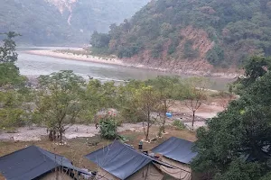 Riverside camping in rishikesh image