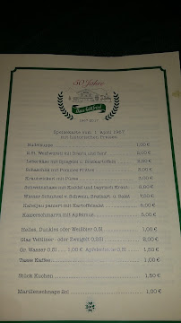 Restaurant bavarois Haus Göttfried à Kreuth (le menu)