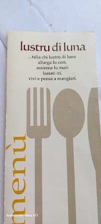 Lustru di Luna à Siculiana Marina menu