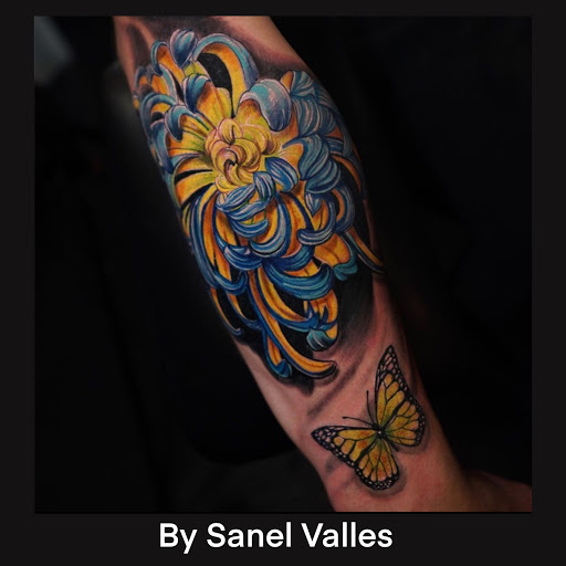 Explore badass sleeve tattoo ideas, creative tattoo ideas in Edison, available at Rorschach Gallery