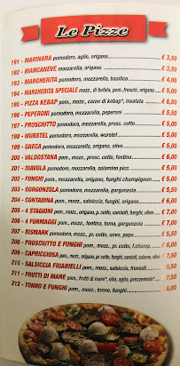 Carte du Efes Pizza kabap à Turin