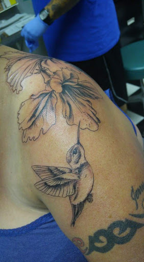 Explore tim burton tattoo sleeve ideas, creative tattoo ideas in Stockton, available at Canvas Tattoo