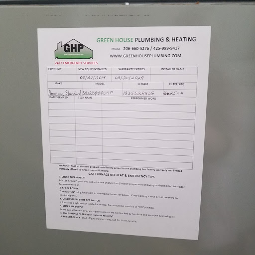 Plumber «Green House Plumbing and Heating», reviews and photos, 13330 SE 30th St, Bellevue, WA 98005, USA