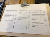Menu / carte de Antipodes à Toulouse