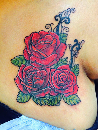 Explore men shoulder tattoo ideas, creative tattoo ideas in Brooklyn, available at Crown Ink Studio