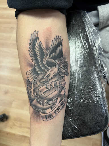 Explore neck sleeve tattoo ideas, creative tattoo ideas in Oelwein, available at Purple Thistle Tattoo
