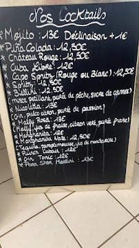 Restaurant Cabanon Bleu à Ajaccio (la carte)