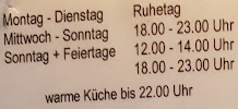 Carte du Restaurant Fuchsbau à Lübbecke