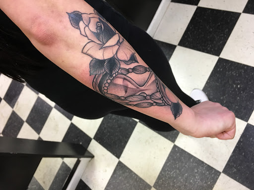 Explore ankle heart tattoo ideas, creative tattoo ideas in Albany, available at Make Your Mark Tattoo