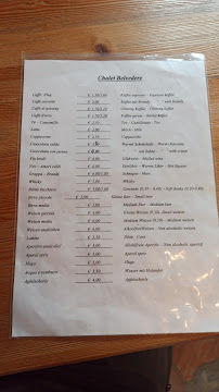 Restaurant Chalet Belvedere à Canazei - menu / carte