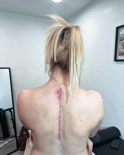 Explore san judas tattoo ideas, creative tattoo ideas in Burley, available at Fine Line Ink