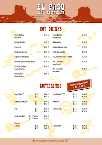 Menu / carte de El Paso à Kiel