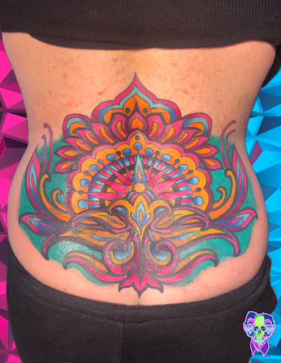 Explore neck tattoo ideas for woman, creative tattoo ideas in Bethlehem, available at Soul Glow Electric Ink