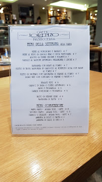 Menu du Caffè Lorenzo à Florence