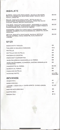 Menu du Pizzalab Cassano à Cassano delle Murge