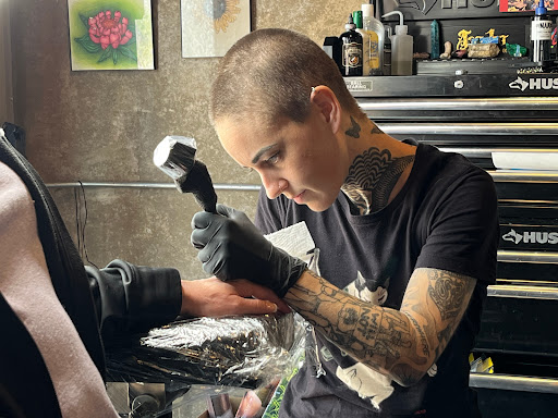 Explore dead dog tattoo ideas, creative tattoo ideas in Weatherford, available at Art 1st Custom Tattoos