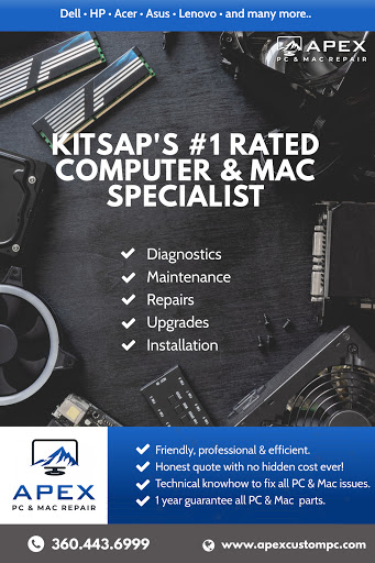 Computer Repair Service «Apex PC & Mac Repair», reviews and photos, 1521 SE Piperberry Way #115, Port Orchard, WA 98366, USA