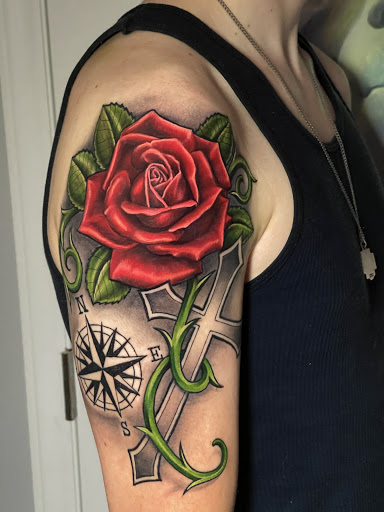 Explore ethiopian tattoo ideas, creative tattoo ideas in Greensboro, available at Tried and True Tattoo Company