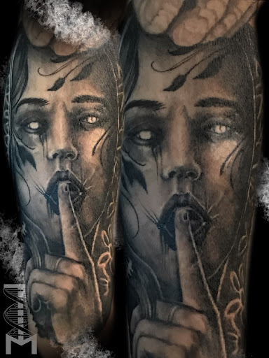 Explore half sleeve tattoo ideas for females, creative tattoo ideas in Greeley, available at Kold Ink. Live Performance Art Gallery